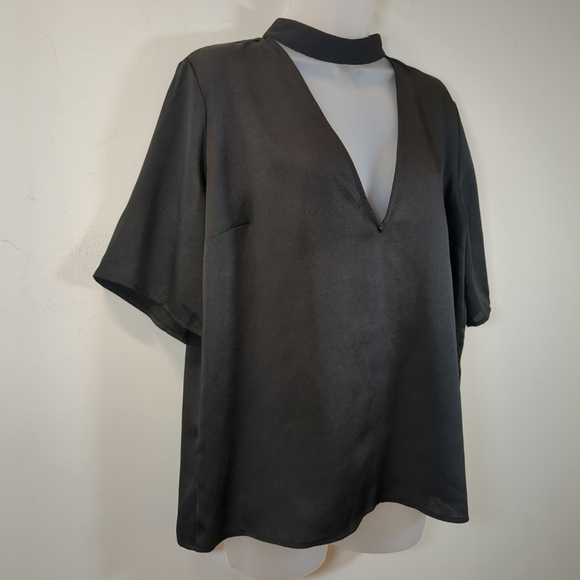 Express Black Women's V Neck Top Size L - Picture 2 of 8